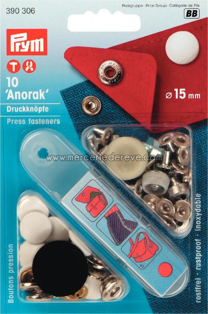 Recharge boutons pression Anorak 12mm - Nickel - Prym - Pressions et  Fermoirs/Pressions - La Maison du Rideau